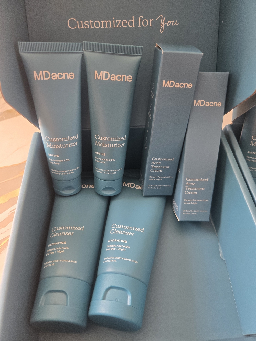 MDacne Skincare Routine Set Facial Cleanser for Acne
